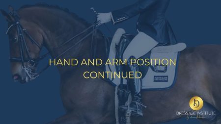 Hand and Arm Position explained by Dressage Institute