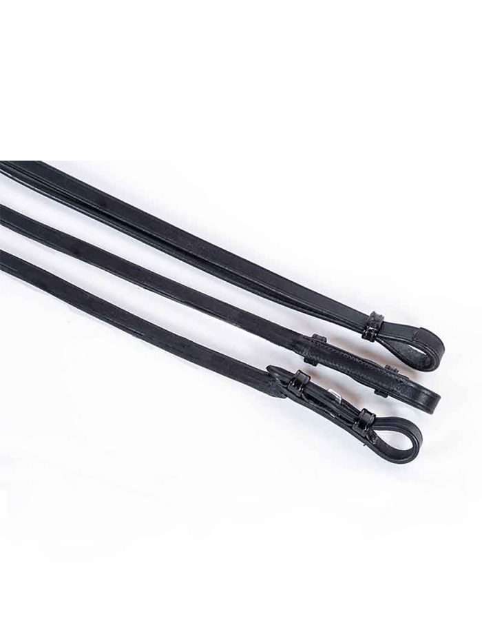 Black Luxe of London Badminton Flat Curb Reins