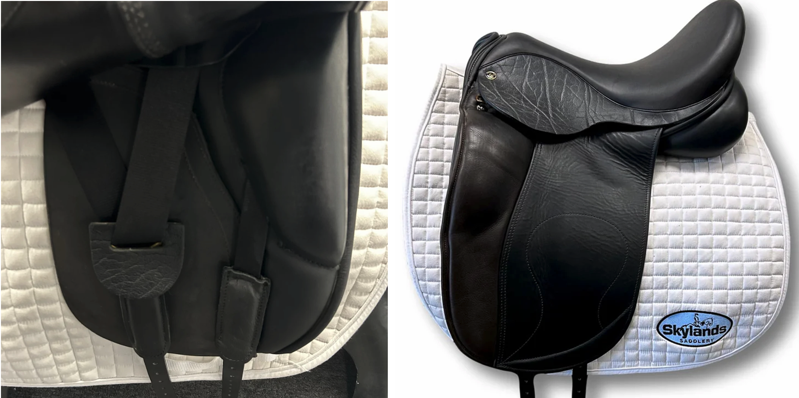 Double flap saddles closed